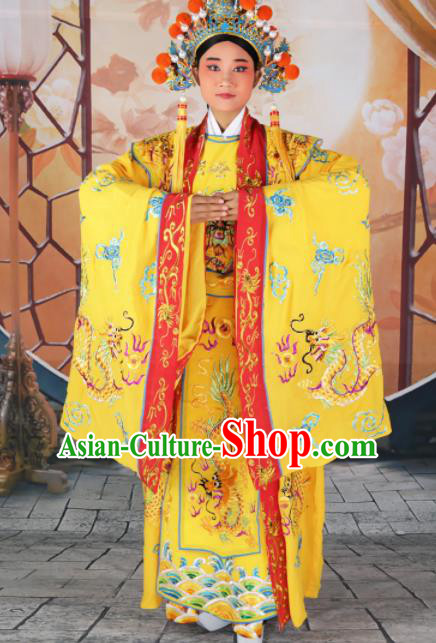 Chinese Traditional Beijing Opera Emperor Costume Peking Opera Royal Clothing and Hat