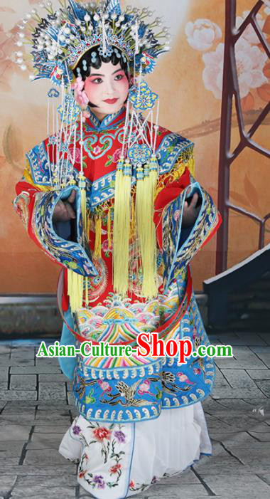 Traditional Chinese Beijing Opera Diva Costume Peking Opera Imperial Concubine Red Dress