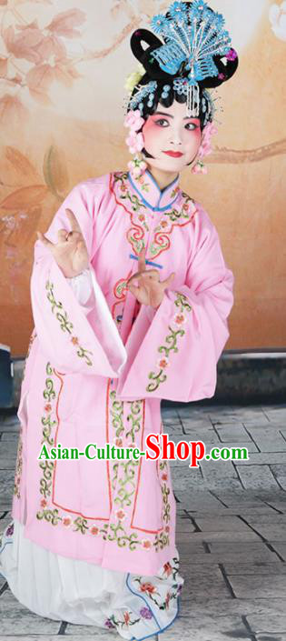 Traditional Chinese Beijing Opera Diva Costume Peking Opera Nobility Lady Pink Dress