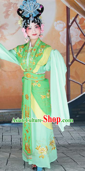 Traditional Chinese Beijing Opera Princess Costume Peking Opera Diva Green Dress