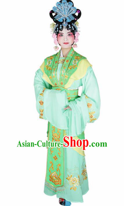 Traditional Chinese Beijing Opera Princess Costume Peking Opera Diva Green Dress