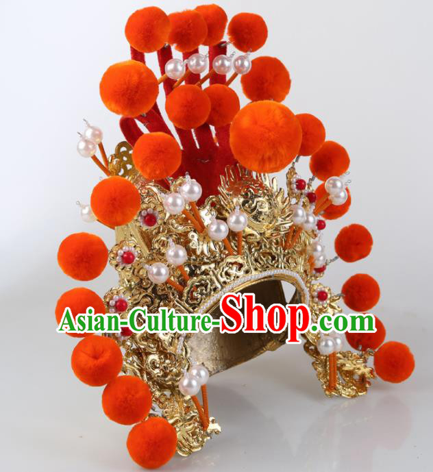 Asian Chinese Beijing Opera Headwear Traditional Peking Opera General Hat