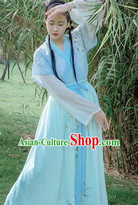 Traditional Chinese Song Dynasty Young Lady Historical Costume Ancient Nobility Hanfu Dress for Women