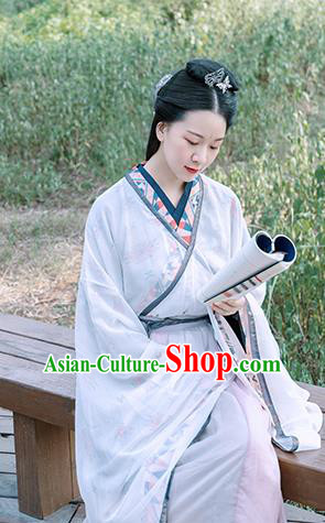 Traditional Chinese Ancient Jin Dynasty Princess Swordswoman Historical Costume Complete Set for Women