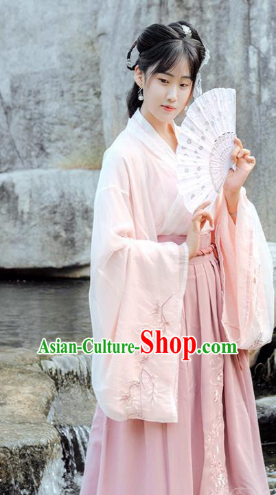 Chinese Ancient Jin Dynasty Princess Hanfu Dress Historical Costume Complete Set for Women