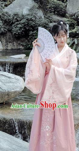 Chinese Ancient Jin Dynasty Princess Hanfu Dress Historical Costume Complete Set for Women