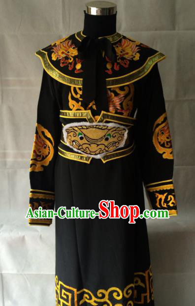 Traditional Chinese Beijing Opera Takefu Costume Peking Opera General Black Clothing