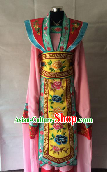 Traditional Chinese Beijing Opera Costume Ancient Court Princess Pink Dress for Women