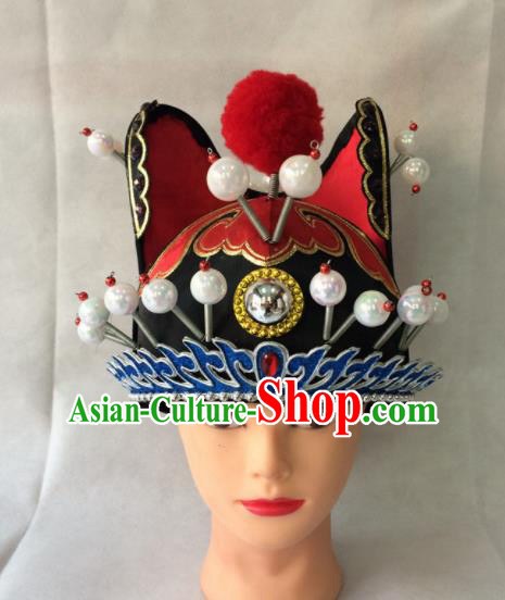 Asian Chinese Traditional Beijing Opera Headwear Ancient Court Eunch Hat for Men