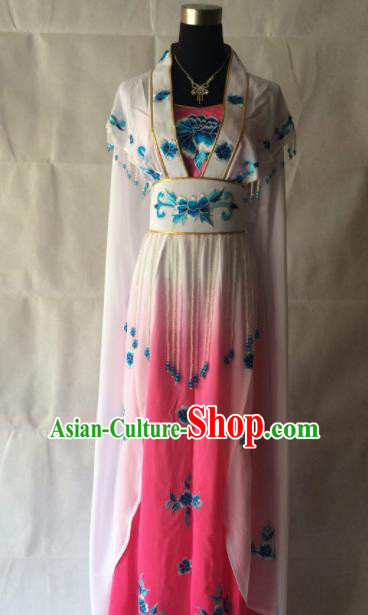 Traditional Chinese Beijing Opera Princess Costume Ancient Peri Pink Dress for Women