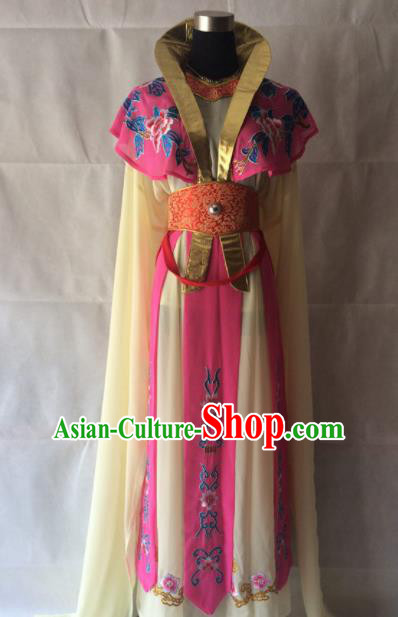 Traditional Chinese Beijing Opera Diva Costume Ancient Imperial Concubine Rosy Dress for Women