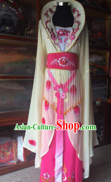 Traditional Chinese Beijing Opera Princess Costume Ancient Peri Beige Dress for Women