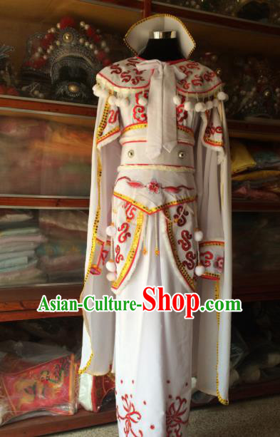 Traditional Chinese Beijing Opera Princess Costume Ancient Peri White Dress for Women