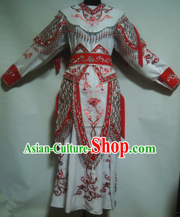 Traditional Chinese Beijing Opera Blues Costume Ancient Female Warrior Red Dress for Women