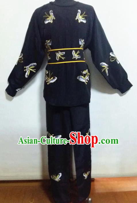 Traditional Chinese Beijing Opera Takefu Costume Ancient Warriors Black Clothing