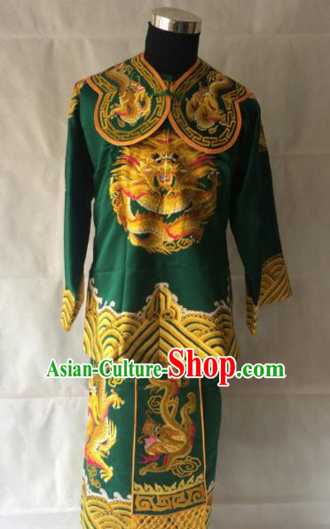 Traditional Chinese Beijing Opera Takefu Costume Peking Opera General Green Clothing