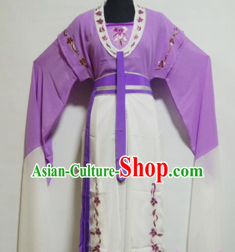 Traditional Chinese Beijing Opera Actress Costume Ancient Nobility Lady Purple Dress for Women