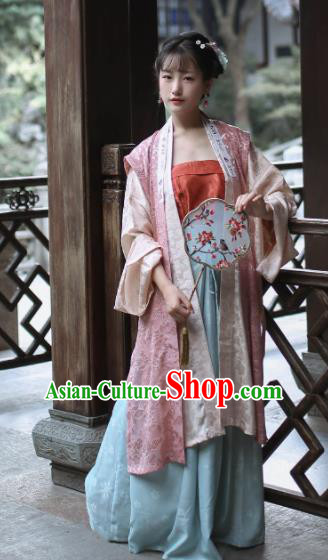 Traditional Chinese Ancient Song Dynasty Nobility Lady Historical Costume Complete Set for Women