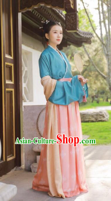 Traditional Chinese Song Dynasty Historical Costume Ancient Nobility Lady Hanfu Dress Complete Set for Women