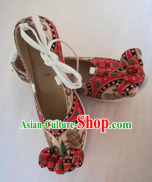 Asian Chinese Traditional Shoes Ancient Princess Embroidered Shoes Hanfu Shoes for Women