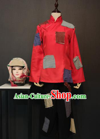 Traditional Chinese Ancient Drama Poor Men Clothing