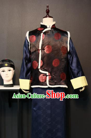 Traditional Chinese Ancient Drama Qing Dynasty Prince Clothing for Men