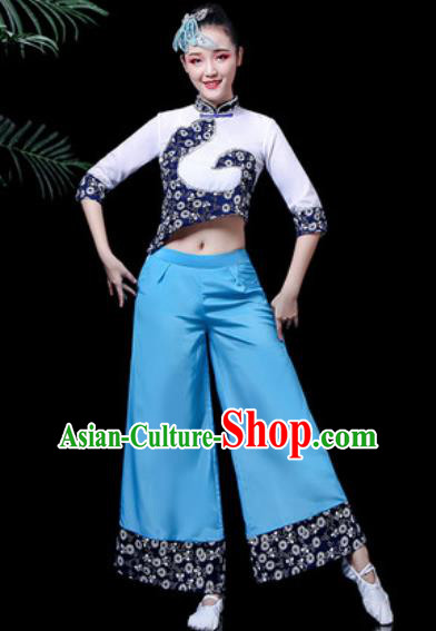 Traditional Chinese Folk Dance Costume Yanko Dance Clothing for Women