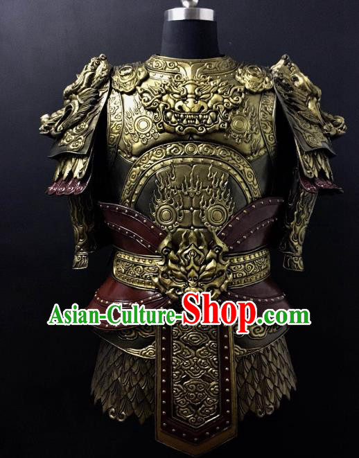 Chinese Han Dynasty Drama Warrior Costume Ancient General Body Armor Complete Set