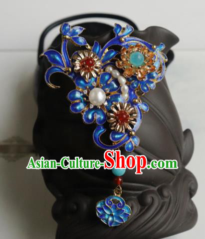 Chinese Ancient Palace Hair Accessories Qing Dynasty Queen Blueing Hair Sticks for Women