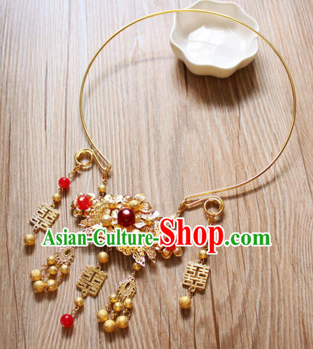 Chinese Ancient Jewelry Accessories Traditional Classical Hanfu Tassel Necklace for Women