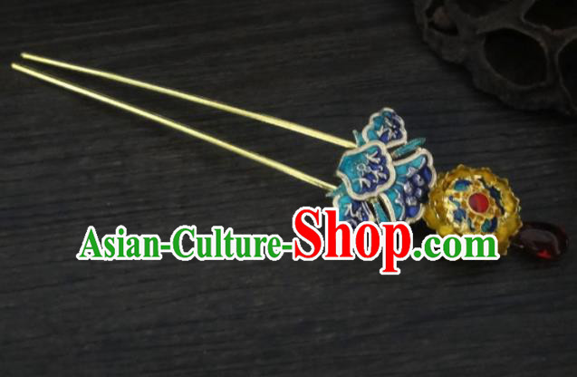 Chinese Ancient Palace Hair Accessories Traditional Classical Tang Dynasty Golden Hairpins for Women