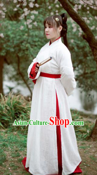 Traditional Chinese Ancient Hanfu Dress Jin Dynasty Swordswoman Historical Costume Complete Set for Women