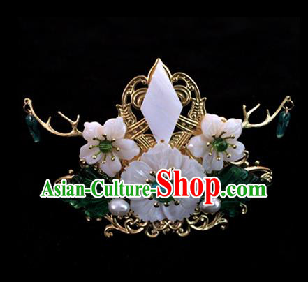 Chinese Ancient Hanfu Hair Accessories Traditional Shell Hair Crown Hairpins for Women