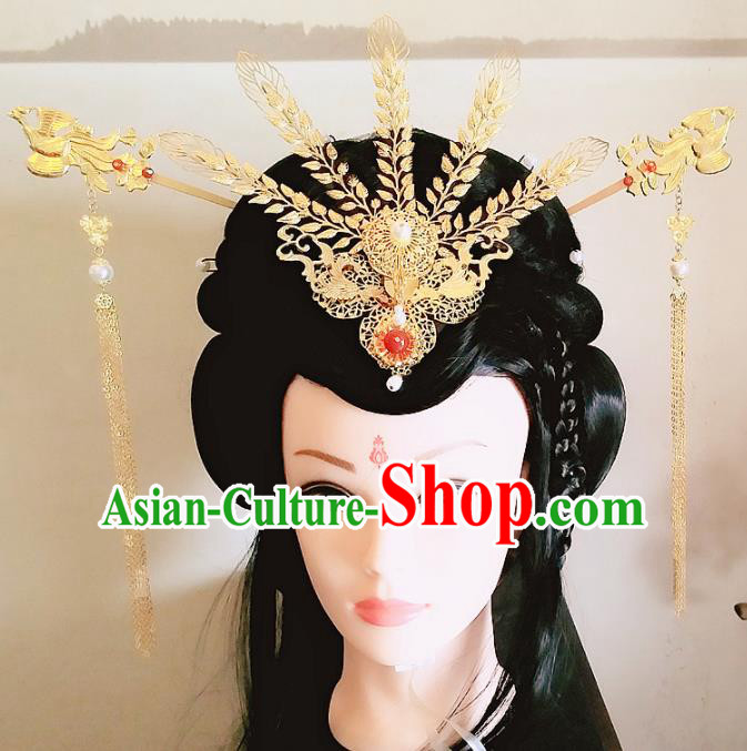 Chinese Ancient Legend of Yunxi Princess Hair Accessories Palace Traditional Hanfu Phoenix Coronet Hairpins for Women