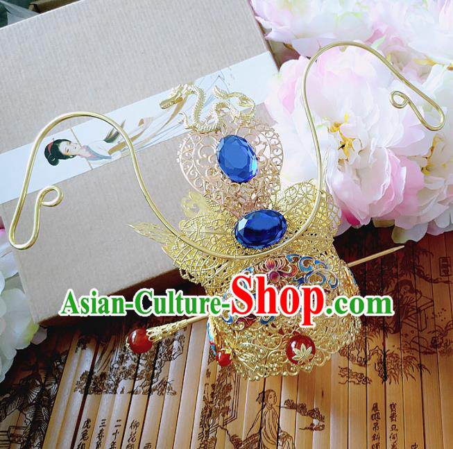 Chinese Ancient Prince Hair Accessories Palace Traditional Hanfu Hair Crown Hairpins for Men