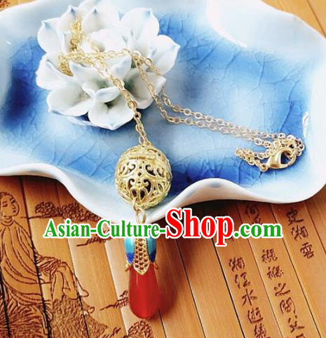 Chinese Ancient Bride Hanfu Waist Accessories Traditional Palace Tassel Pendant Sachet for Women