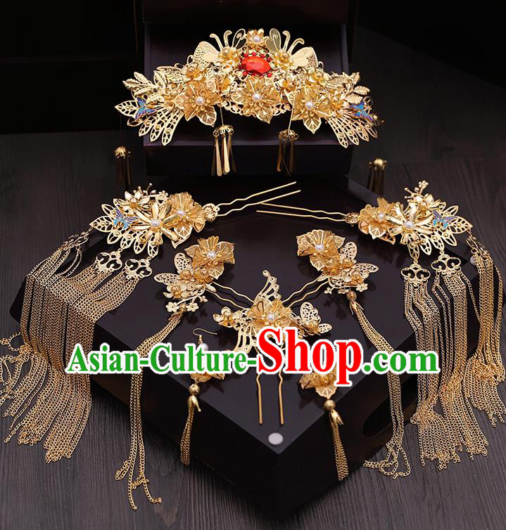 Chinese Ancient Hair Accessories Wedding Tassel Step Shake Hairpins Traditional Hair Clip for Women