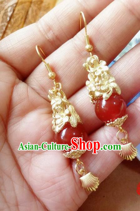 Chinese Ancient Hanfu Jewelry Accessories Traditional Palace Princess Earrings for Women