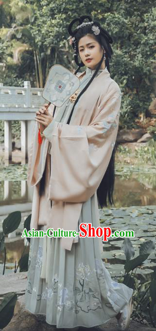 Traditional Chinese Ming Dynasty Aristocratic Lady Replica Costumes Ancient Drama Princess Hanfu Dress for Women