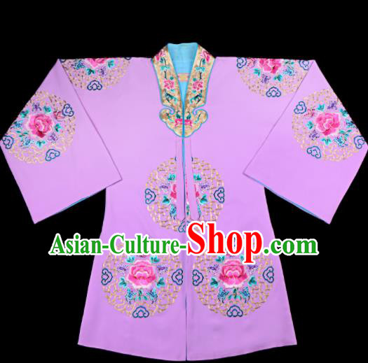 Professional Chinese Traditional Beijing Opera Costume Peking Opera Aristocratic Lady Lilac Cloak for Adults