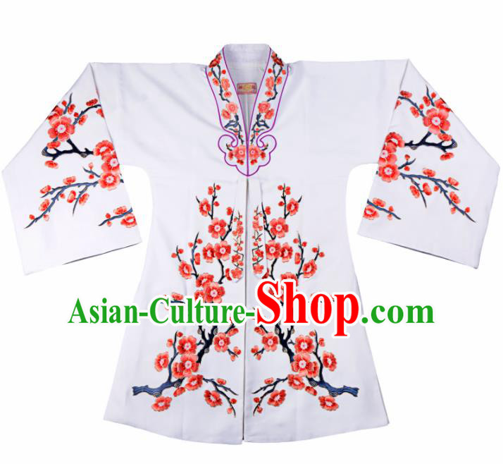 Professional Chinese Traditional Beijing Opera Actress Costume White Cloak for Adults