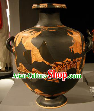 Traditional Greek Craft Ancient Greece Handmade Water Bottle Vase