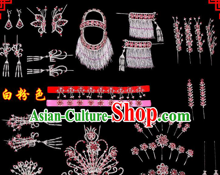 Chinese Beijing Opera Diva Hair Accessories Ancient Princess Hairpins Complete Set for Women