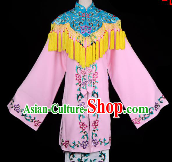 Professional Chinese Traditional Beijing Opera Costume Ancient Princess Embroidered Pink Dress for Adults