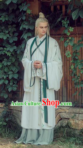 Chinese Traditional Jin Dynasty Replica Costumes Ancient Swordsman Hanfu Clothing for Men