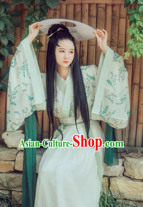 Chinese Traditional Jin Dynasty Princess Replica Costume Ancient Swordswomen Dress for Women