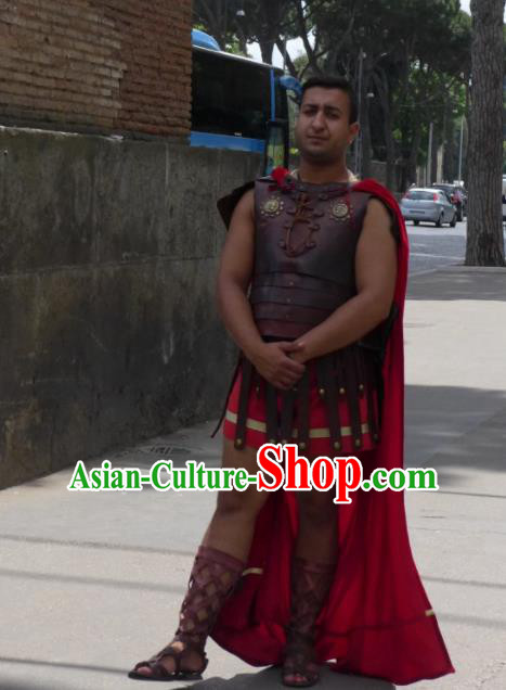 Traditional Roman Warrior Costume Ancient Rome General Armor Clothing for Men