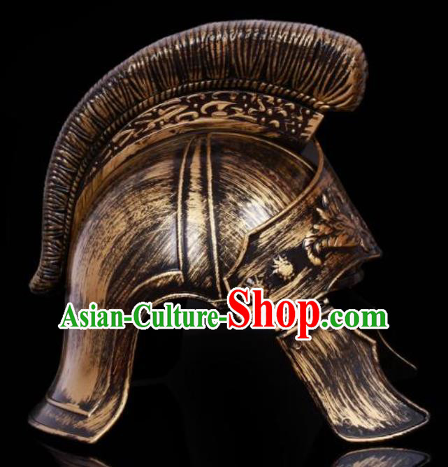 Traditional Roman General Headpiece Ancient Rome Warrior Brass Helmet for Men