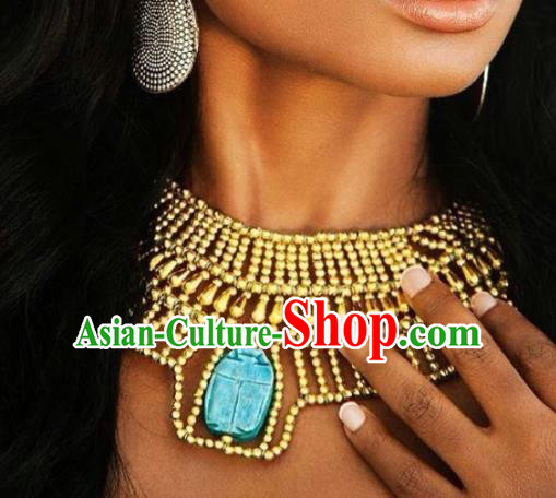 Traditional Egyptian Jewelry Accessories Ancient Egypt Queen Golden Necklace for Women