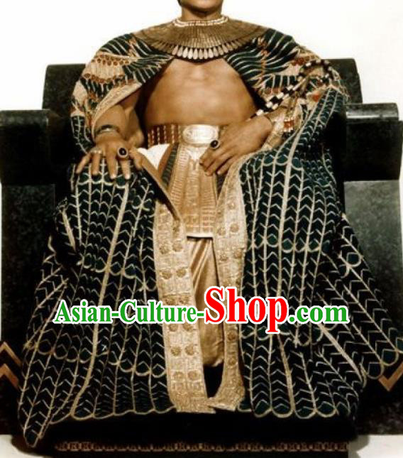 Traditional Egypt King Cubium Costume Ancient Egypt Pharaoh Clothing for Men